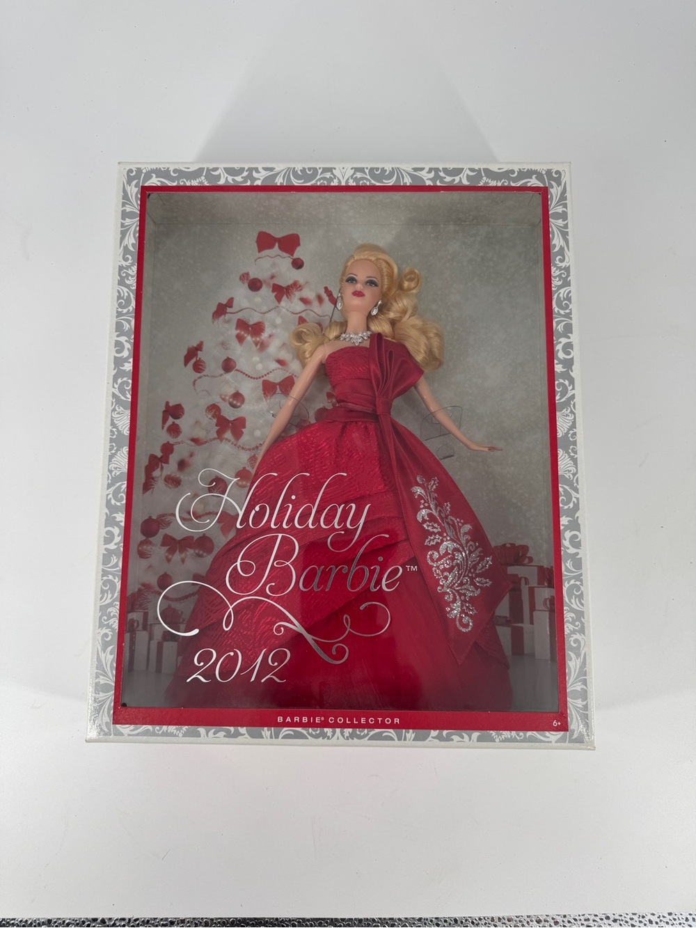 Barbie Holiday Barbie 2012 Red and Silver Evening Gown